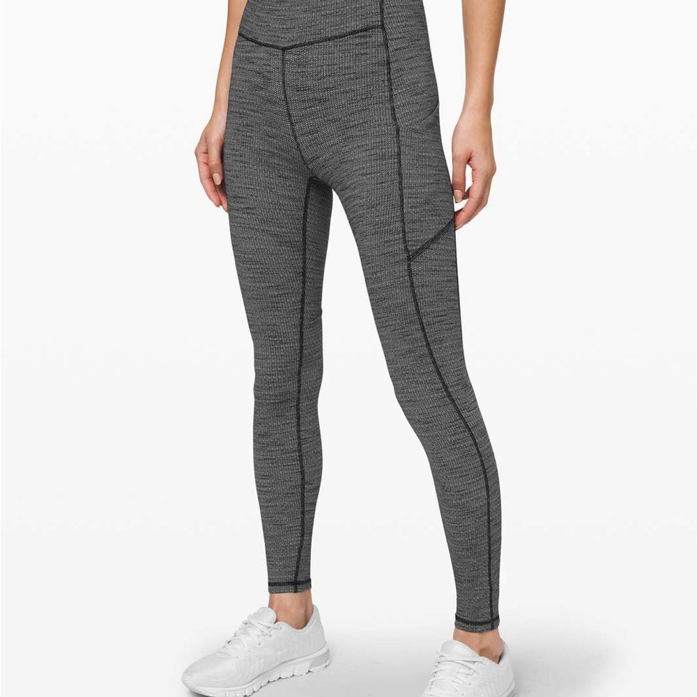 Lululemon Speed Up Tight 28" Luon Heathered Black Luxtreme - Picture 2 of 10